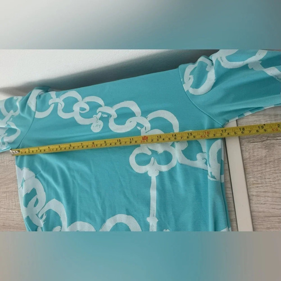 Lilly Pulitzer Jonah Shorely Blue Ball Chain Belted Tunic Dress Nautical Small - Picture 8 of 9